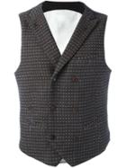 Al Duca D'aosta 1902 Patterned Sleeveless Waistcoat, Men's, Size: 52, Brown, Cotton/polyester/acetate