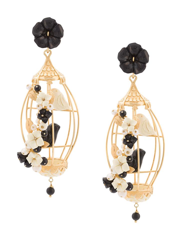 Of Rare Origin Birds Earrings - White