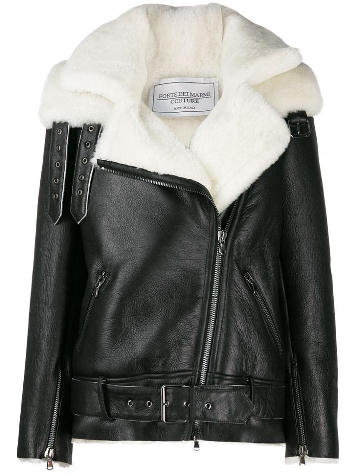 Forte Dei Marmi Couture Shearling Flight Jacket - Brown
