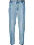 Stella Mccartney - Panelled Cropped Jeans - Women - Cotton/polyester/spandex/elastane - 28, Blue, Cotton/polyester/spandex/elastane
