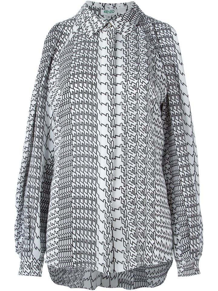 Kenzo Diagonal Stripes Blouse - White