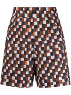 Andrea Marques Geometric Print High-waisted Short