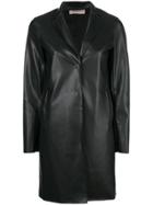 Blanca Faux Leather Midi Jacket - Black