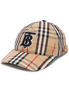 Burberry Check Baseball Cap - Neutrals