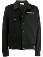 Palm Angels Asymmetric Contrast Panel Jacket - Black