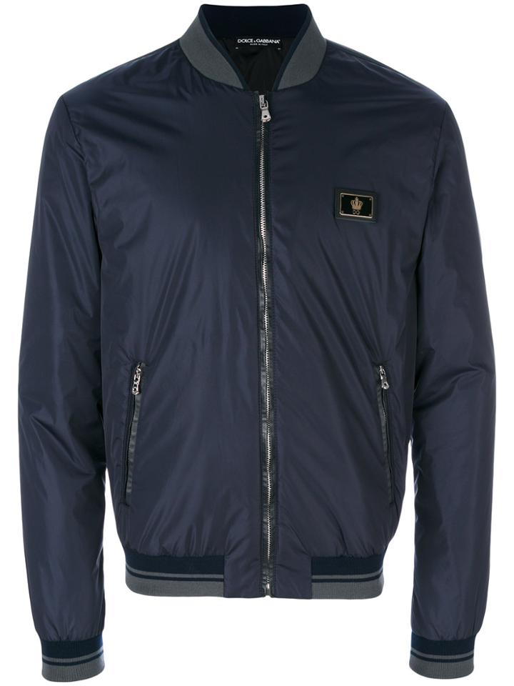 Dolce & Gabbana Classic Bomber Jacket - Blue