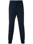 Neil Barrett Ribbed Cuff Tailored Trousers - Blue