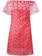 Giamba Off The Shoulder Dress, Women's, Size: 40, Red, Cotton/polyester