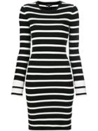 Theory Striped Fitted Dress - Black