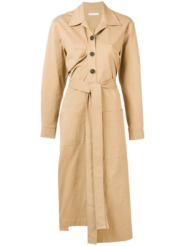 Rejina Pyo Asymmetric Shirt Dress - Brown