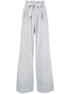 Jonathan Simkhai Striped Flared Trousers - Grey