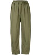 Toteme Elasticated Waist Trousers - Green