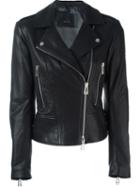 Belstaff 'marving T' Biker Jacket, Women's, Size: 44, Black, Leather/viscose