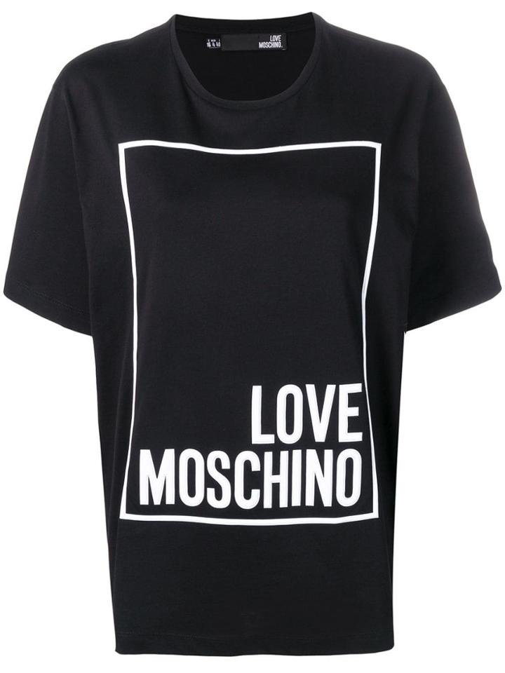 Love Moschino Oversized Logo Print T-shirt - Black