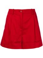 P.a.r.o.s.h. Pleated Shorts - Red