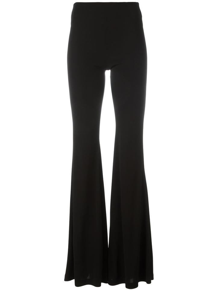 Plein Sud - Helena Flared Trousers - Women - Viscose - 36, Women's, Black, Viscose