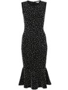 Michael Kors Collection Embellished Fitted Dress - Black