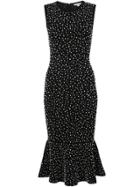 Michael Kors Collection Embellished Fitted Dress - Black