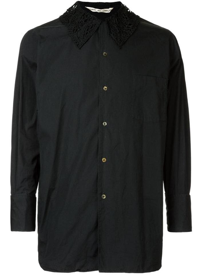 Comme Des Garçons Pre-owned Crochet Collar Shirt - Black