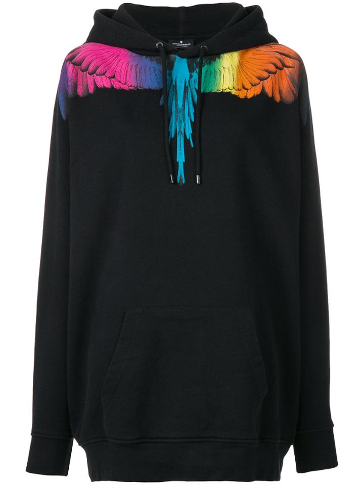 Marcelo Burlon County Of Milan Rainbow Hoodie - Black