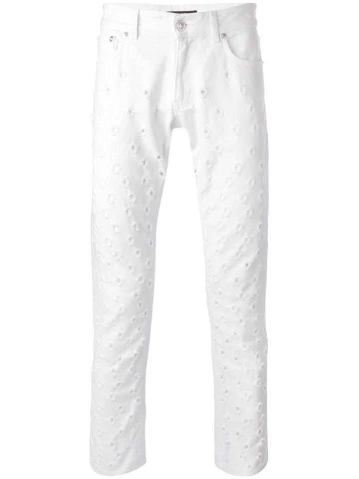 Versus Floating Lion Head Jeans - White
