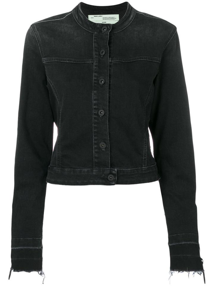 Off-white Round Neck Jacket - Black