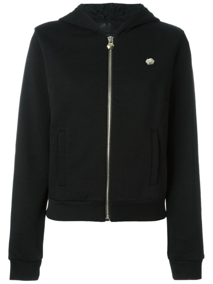 Philipp Plein Butterfly Skull Hoodie, Women's, Size: Xl, Black, Cotton/glass/aluminium