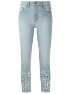 Mara Mac Cut Out Pattern Skinny Jeans - Blue