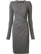 Alexandre Vauthier Wrap Effect Dress - Grey