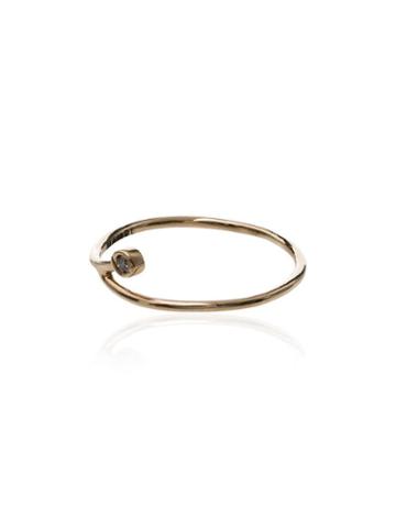 Xiao Wang 14k Yellow Gold Diamond Curve Ring
