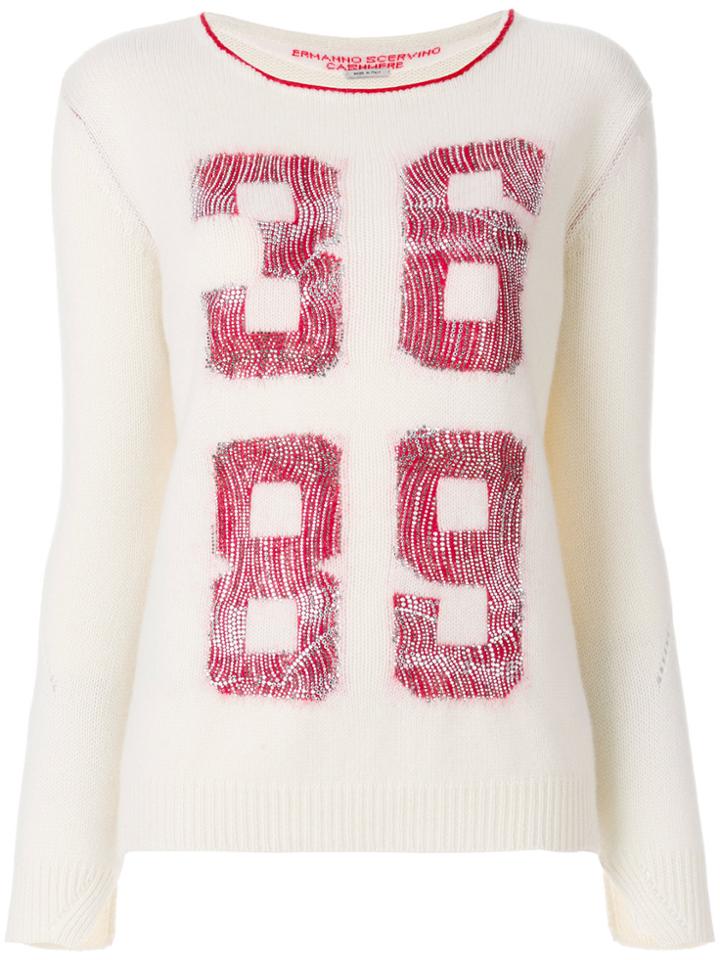 Ermanno Scervino 3689 Textured Sweater - White