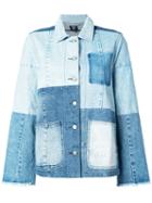 Prps - Patchwork Denim Jacket - Women - Cotton - M, Blue, Cotton