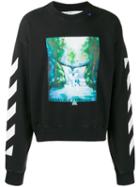 Off-white Waterfall Print Sweatshirt - Black