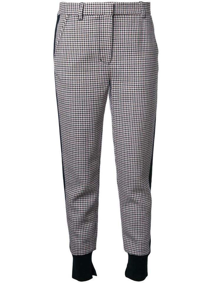 3.1 Phillip Lim Houndstooth Trousers, Women's, Size: 4, Brown, Wool