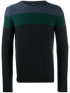 Roberto Collina Striped Crew Neck Sweater - Blue