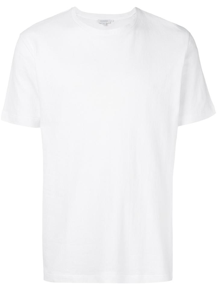 Sunspel Crew Neck Mesh T-shirt - White
