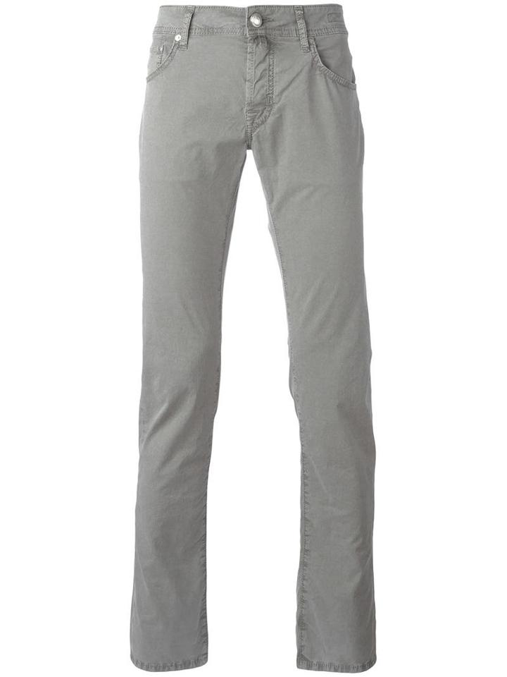 Jacob Cohen Slim-fit Trousers, Men's, Size: 31, Grey, Cotton/spandex/elastane