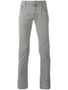 Jacob Cohen Slim-fit Trousers, Men's, Size: 31, Grey, Cotton/spandex/elastane