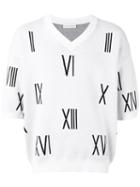 Gosha Rubchinskiy 'numbers' Knitted Top, Men's, Size: Large, White, Cotton