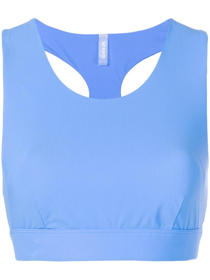 No Ka' Oi Cropped Sports Bra - Blue