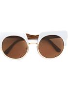 Fendi Eyewear - 'graphic' Sunglasses - Women - Acetate/metal (other) - One Size, Brown, Acetate/metal (other)
