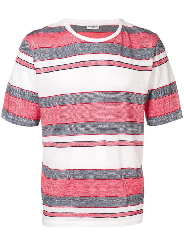 Saint Laurent Striped T-shirt - Red