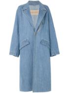 Christian Wijnants - Citta Denim Coat - Women - Cotton/spandex/elastane - 38, Blue, Cotton/spandex/elastane
