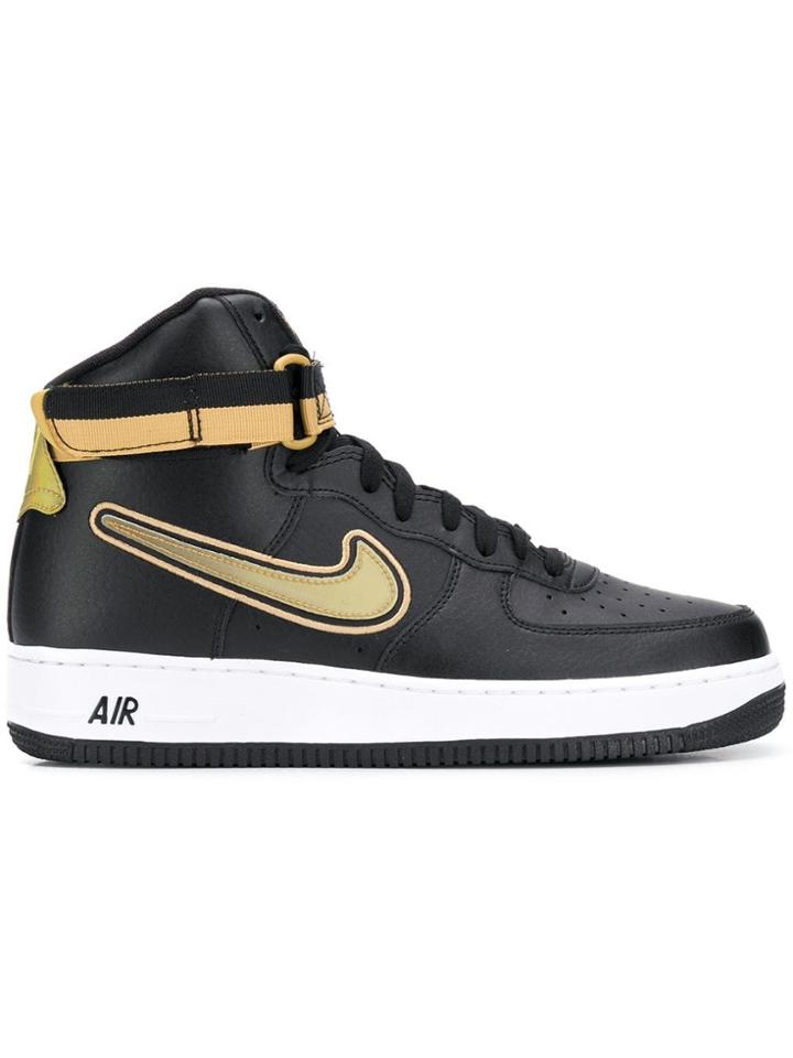 Nike Nike Av3938 001 Black Metallic Gold White Leather