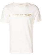 Pierre Balmain Logo Print T-shirt - Nude & Neutrals