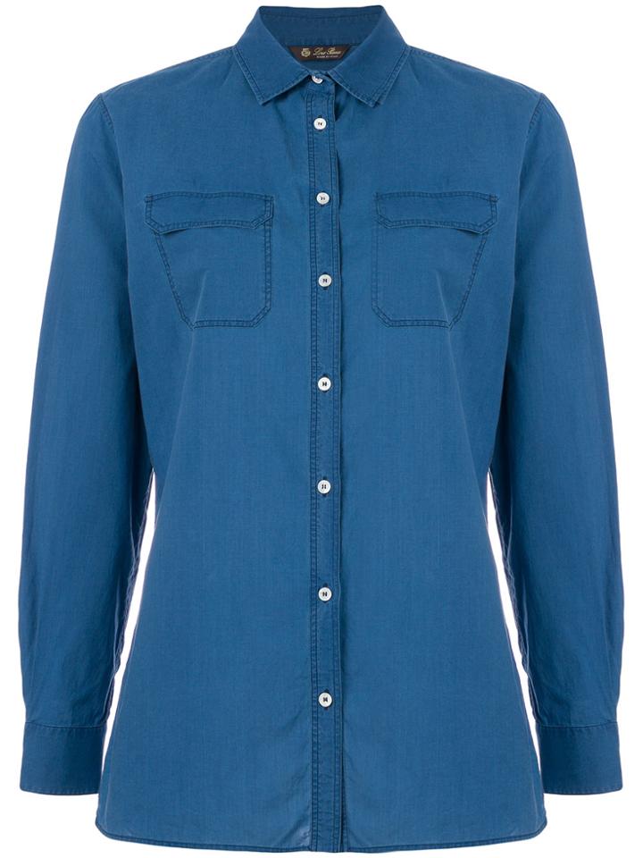 Loro Piana Chest Pocket Denim Shirt - Blue