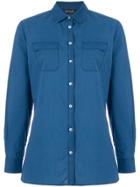 Loro Piana Chest Pocket Denim Shirt - Blue