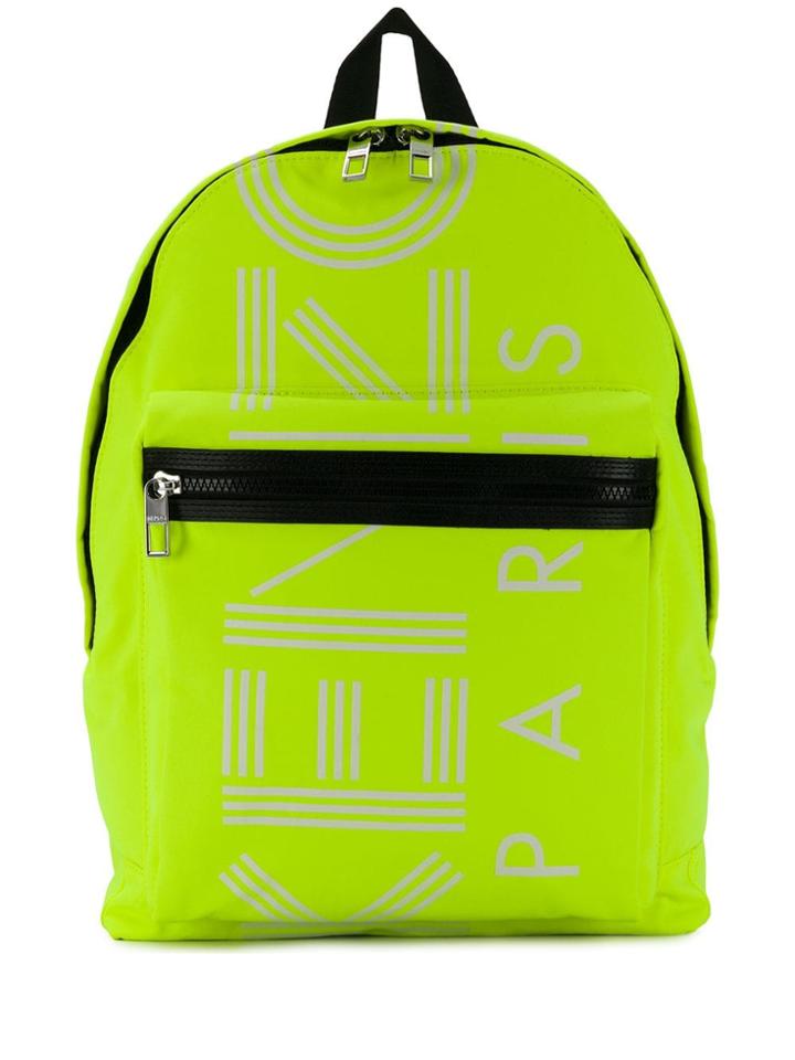 Kenzo Logo Print Backpack - Yellow
