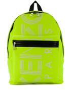 Kenzo Logo Print Backpack - Yellow
