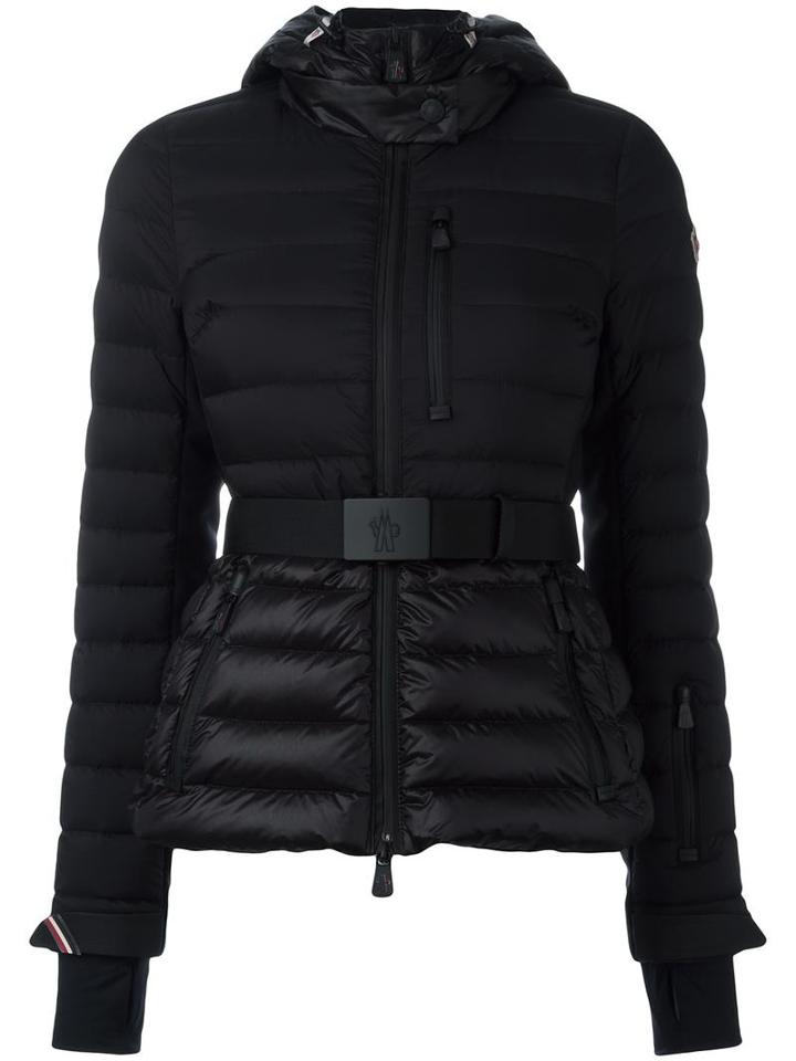 Moncler Grenoble Belted Padded Jacket, Women's, Size: 0, Black, Feather Down/polyamide/polyester